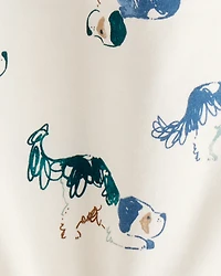 Toddler Boy 2-Piece Dog French Terry Zip-Up Jacket & Jogger Pant Set