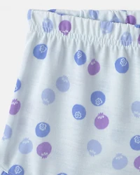 Toddler Girl 2-Piece Blueberry Sleeveless Pajama Set - Blue