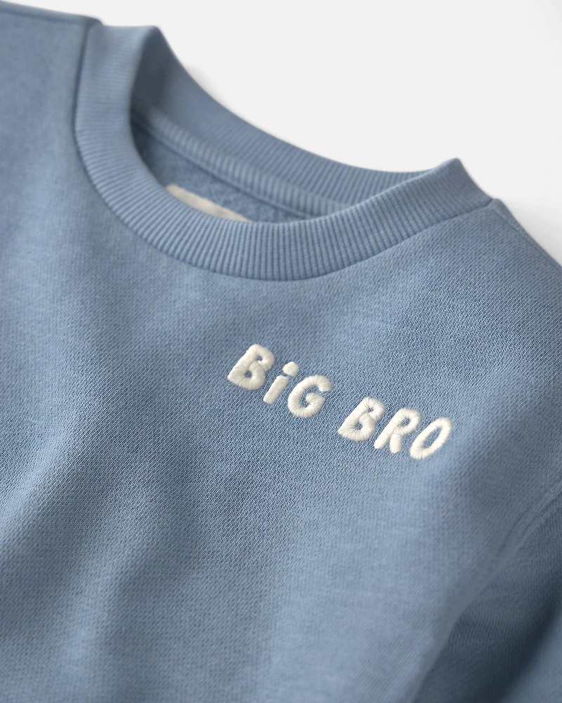 Toddler Boy Organic Cotton Big Bro Pullover
