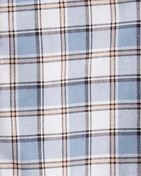 Baby Boy Plaid Cotton Long-Sleeve Button-Down Fashion Bodysuit - Blue