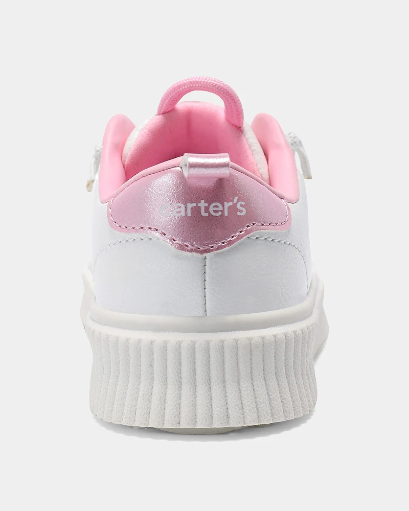 Toddler Girl Charm Casual Sneakers - White/Pink