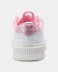 Toddler Girl Charm Casual Sneakers - White/Pink