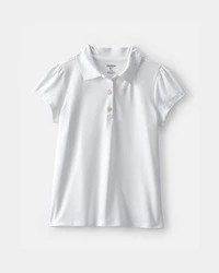 Girls 2-Pack Uniform Active Polo Shirts - White