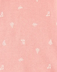 Baby Girl 5-Pack Cowgirl Print Cotton Multipack Bodysuits - White/Blue/Pink