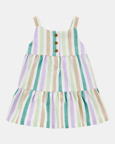 Tiered Striped Dress