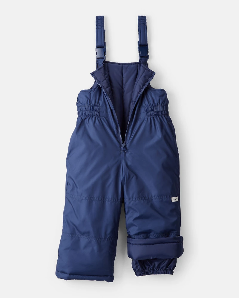 Toddler Overall Snow Bibs - Navy