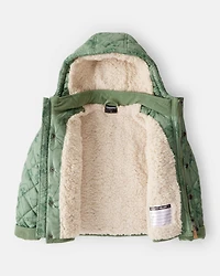 Boys Minecraft® Hooded Heavyweight Winter Jacket - Green