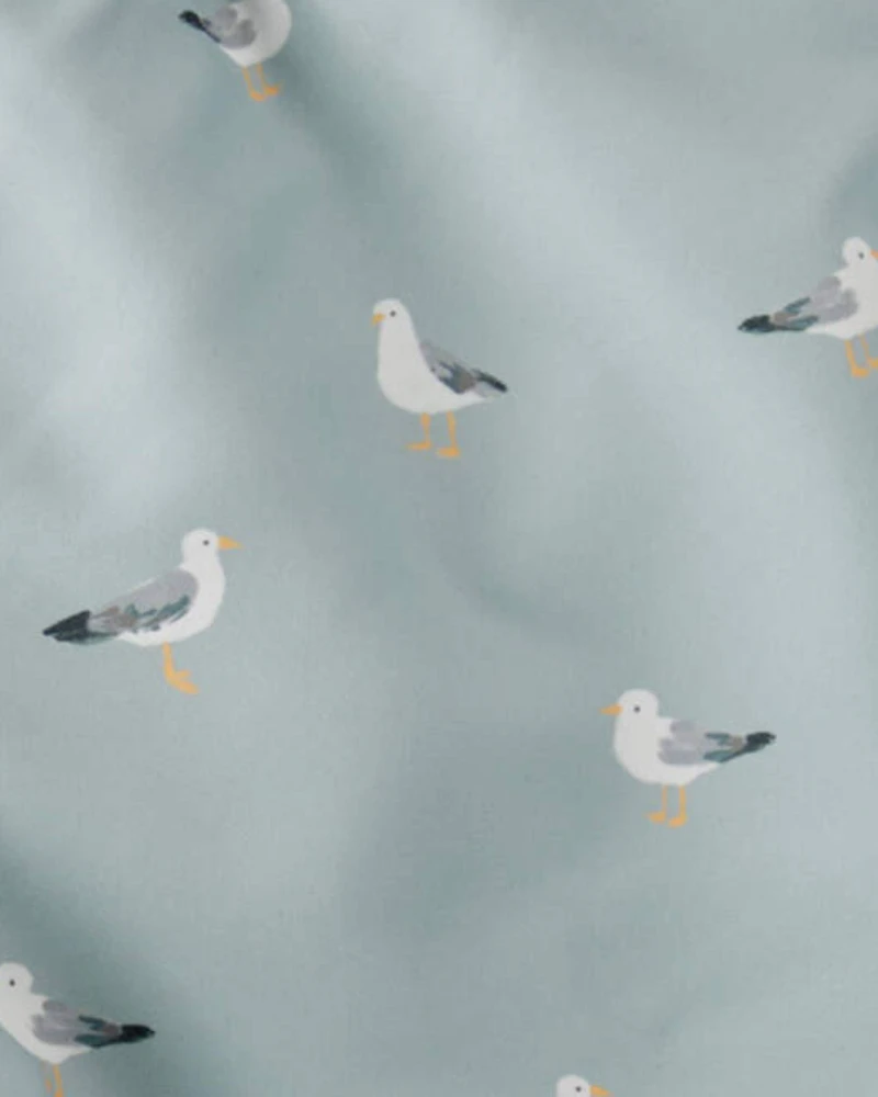 Toddler Boy Recycled Seagull-Print Swim Trunks