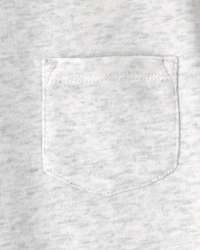 Toddler Boy 2-Piece French Terry Pocket T-Shirt & Shorts Set - Grey/Navy