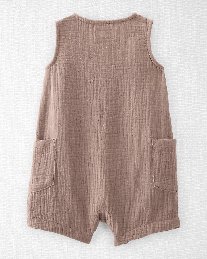 Baby Organic Cotton Gauze Romper