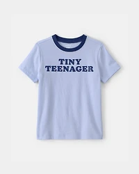 Toddler 'Tiny Teenager' Graphic Tee - Blue