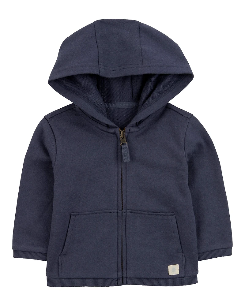 Baby 2-Piece French Terry Hoodie & Joggers Set - Navy