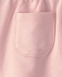 Toddler Girl 2-Piece Floral Ruffle Top & Short Set - Pink