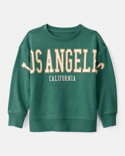 Boys Los Angeles French Terry Pullover Sweatshirt - Green