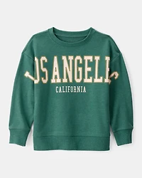 Boys Los Angeles French Terry Pullover Sweatshirt - Green