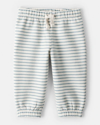 Baby Boy DayDream Fleece Stripe Pants - Blue