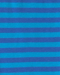 Boys 4-Piece Monster 100% Cotton Snug Fit Pajama Set - Blue
