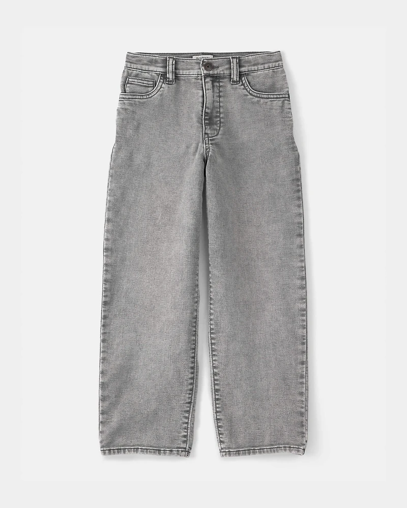 Boys 2-Piece 'Athletic Dept' Tee & Denim Jeans Set - Brown/Grey