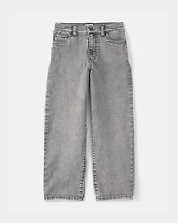 Boys 2-Piece 'Athletic Dept' Tee & Denim Jeans Set - Brown/Grey