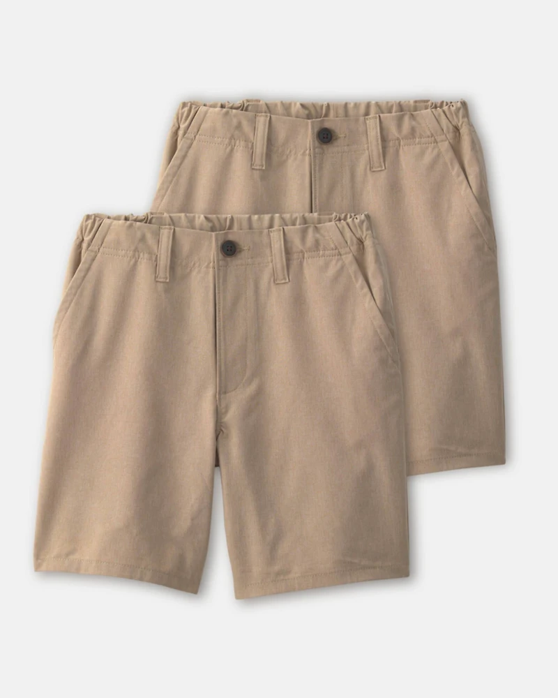 Boys -Pack Uniform Active Pull-On Shorts