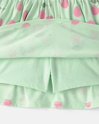 Girls Cherry Skort - Green