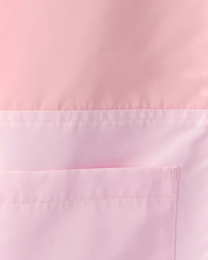 Girls Colorblock Raincoat - Pink