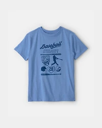 Boys Baseball Champions Graphic Tee - Blue