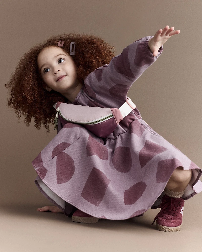 Toddler Girl Avenue Twirl™ Dress with Shapes - Mauve