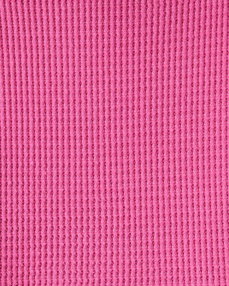 Girls 2-Piece Thermal Hooded Top & Joggers Set - Pink