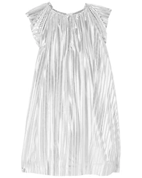 Toddler Metallic Pleated Flutter Party Dress