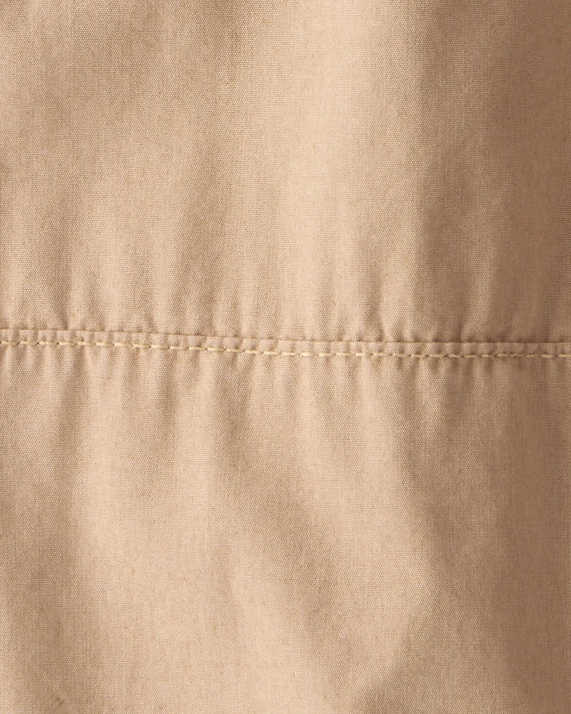 Toddler Boy Lined Joggers - Tan