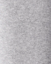 Girls Solid Cotton Ribbed Stretch Leggings - Grey