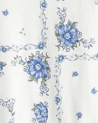 Toddler Girl Bandana Long-Sleeve Peplum Top - Blue/Ivory