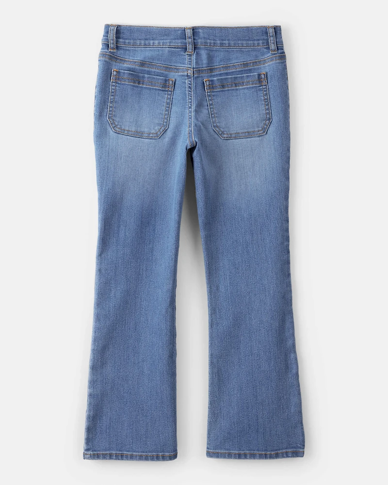 Girls Denim Bootcut Jeans - Blue