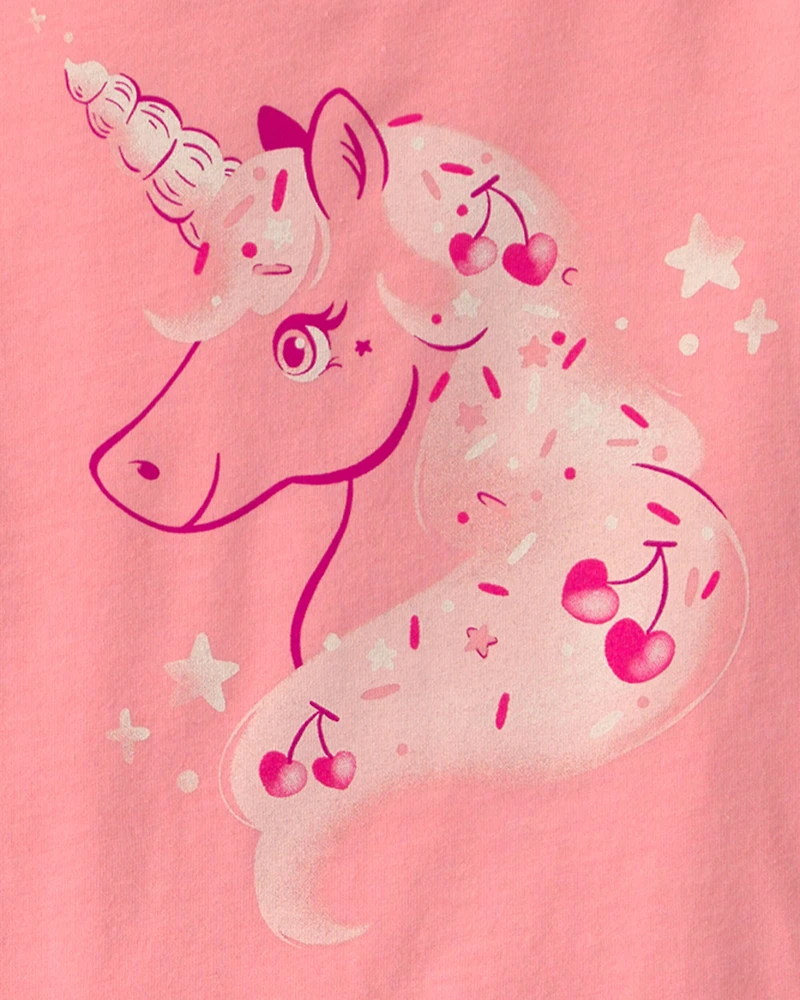 Toddler Girl Unicorn Graphic Tee - Pink