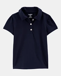 Toddler Pique Uniform Polo Shirt - Navy