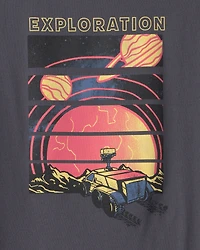 Boys Space Exploration Graphic Tee - Grey