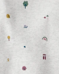 Baby 2-Piece Organic Cotton Waffle Knit Set in Nature Icon Print