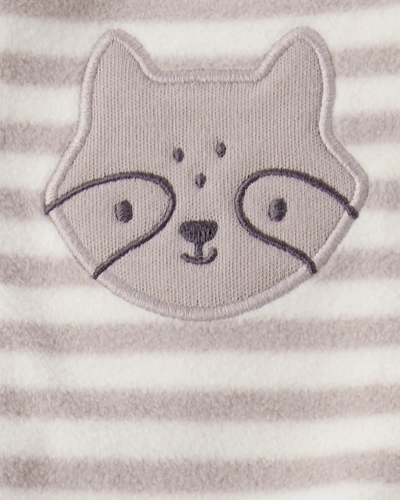 Baby Boy Fox Striped Loose Fit Long-Sleeve Sleep & Play Pajamas - Brown