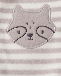 Baby Boy Fox Striped Loose Fit Long-Sleeve Sleep & Play Pajamas - Brown