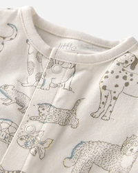 Baby 2-Pack Organic Cotton Rompers in Pet Print