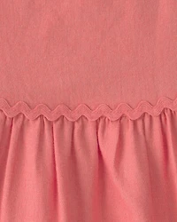 Toddler Girl Ruffle-Sleeve Tiered Dress - Orange