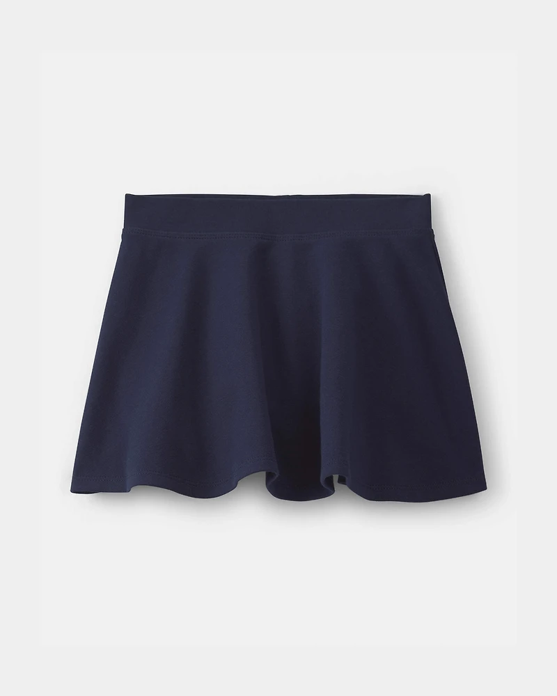 Toddler Girl 2-Pack Uniform Ponte Skort - Navy