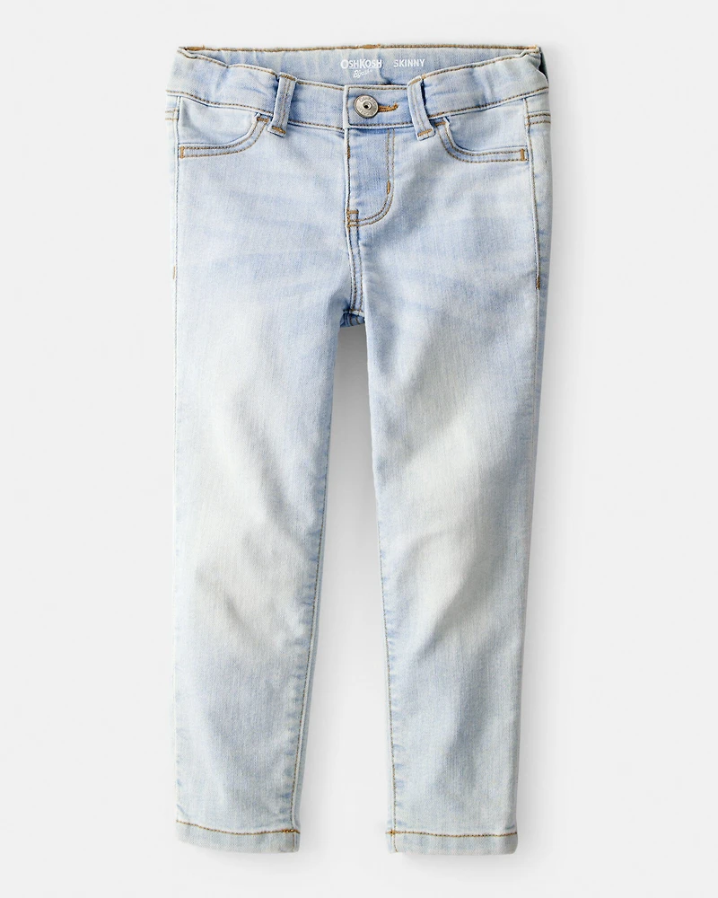 Toddler Blue Ice Wash Skinny-Leg Jeans