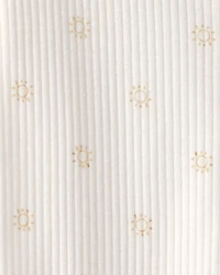 Baby Sunshine 2-Way Zip Sleep & Play Pajama - White