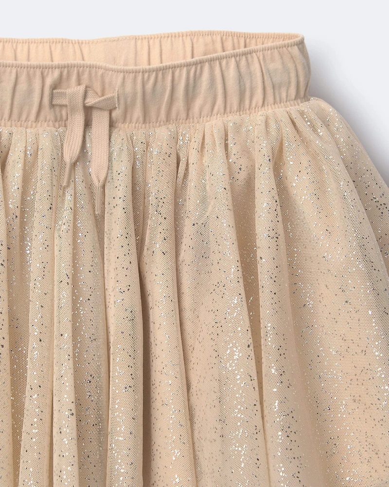 Toddler Girl Avenue Twirl™ Sparkly Mini Skirt - Cream