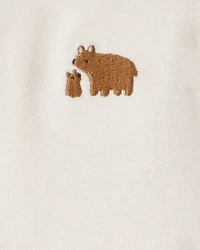 Baby Boy 3-Piece Bear Print Long-Sleeve Bodysuit & Pant Set - Brown/White