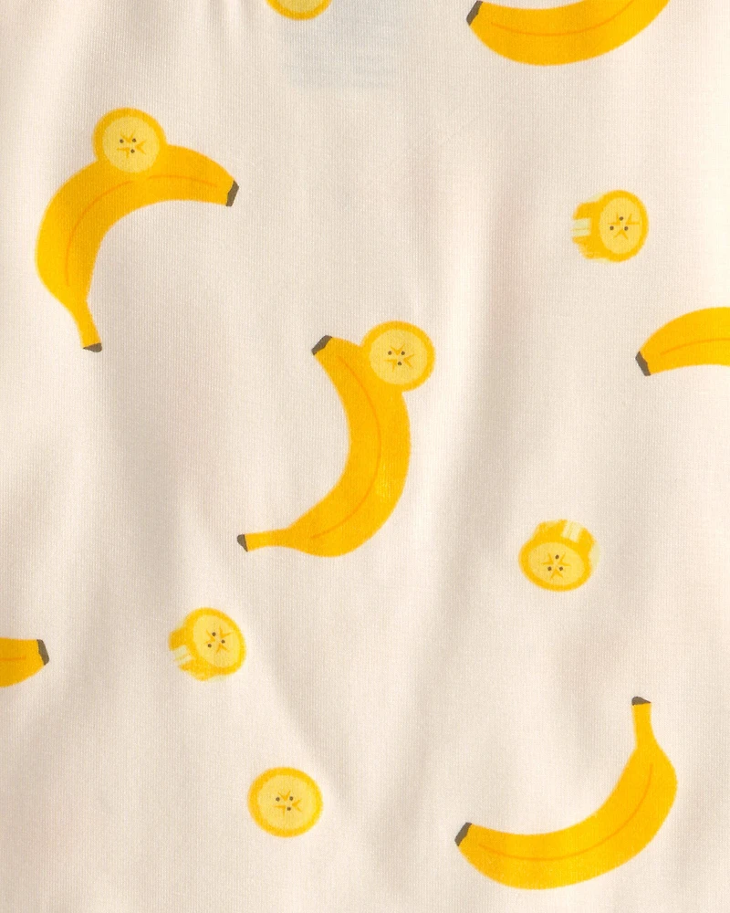 Toddler Banana PurelySoft 2-Piece Pajama Set - Yellow/Cream