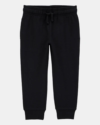 Toddler Boy Pull-On Drawstring Joggers - Black