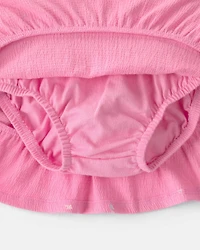 Baby Girl 2-Piece Floral Top & Skort Set - Pink